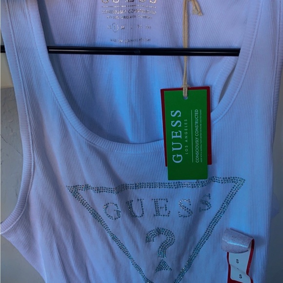 Guess White Sleeveless Tank Top - Picture 2 of 2